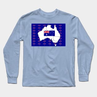 Australia surrounded with the Australian flag Long Sleeve T-Shirt